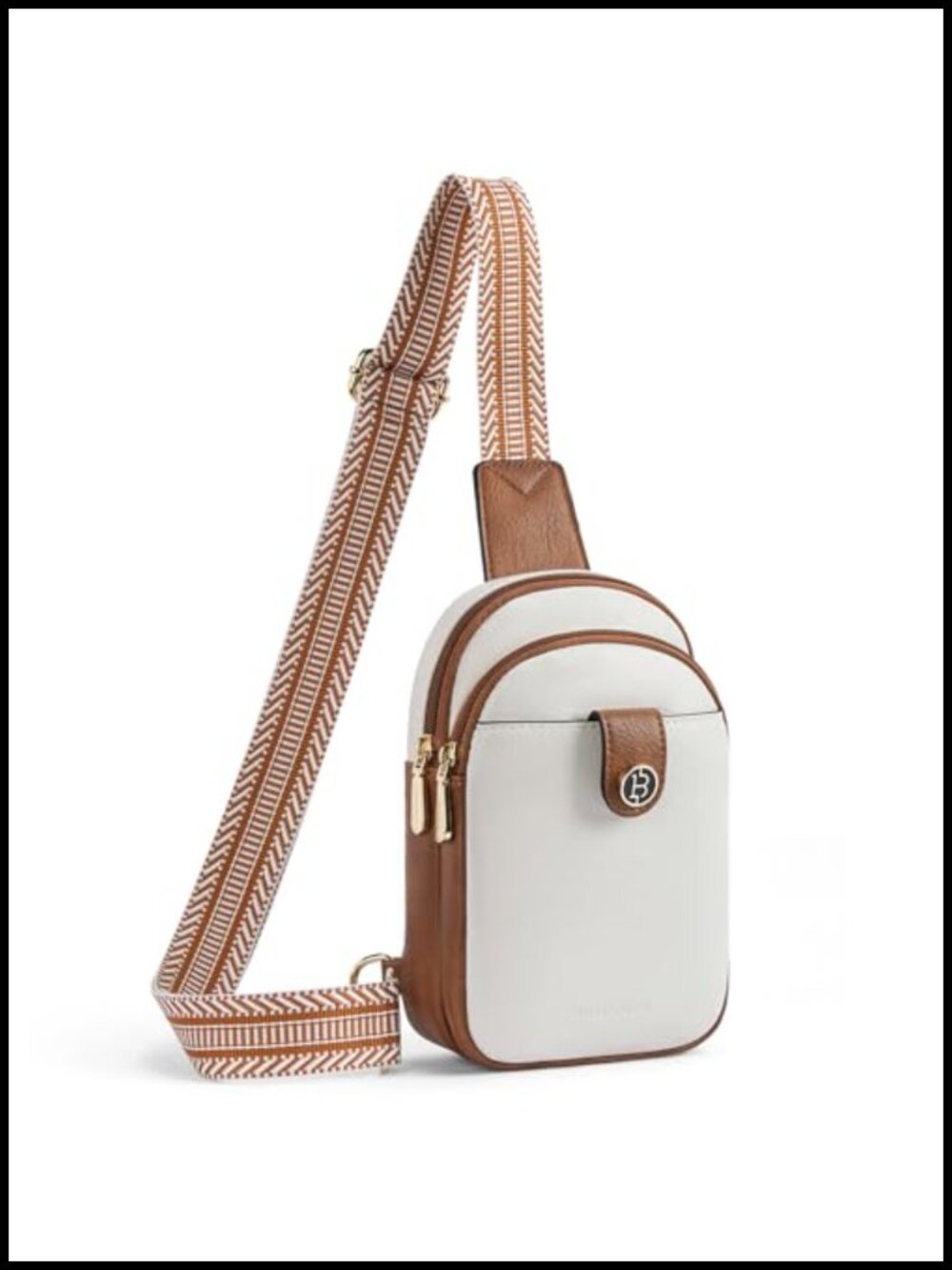 Vegan Leather Sling Crossbody Bag Adjustable Strap Women Travel